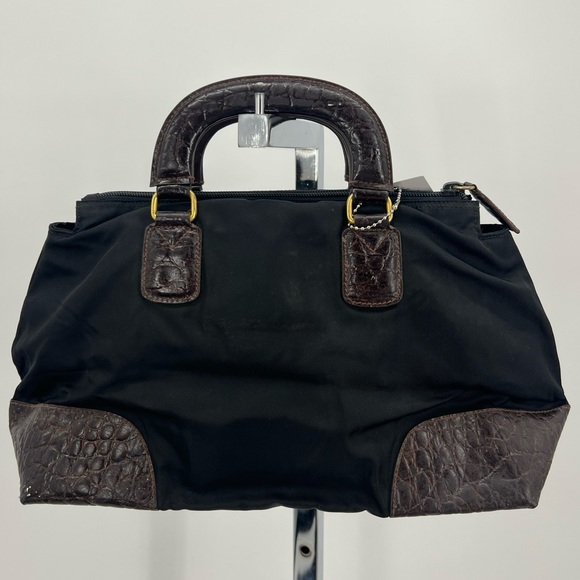 Prada Croc embossed trim satchel - Picture 4 of 8